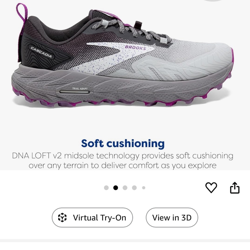 Brooks Women's Gray and Purple Running Shoes